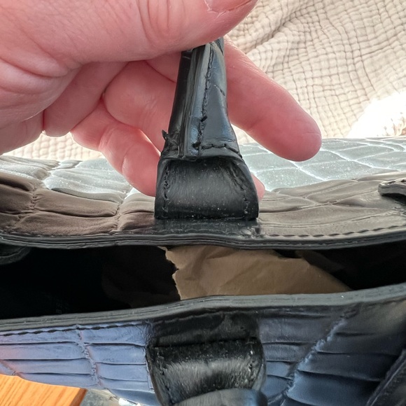 A.BELLUCCI Handbag Italian Leather Tote-attached ID card holder - Picture 4 of 12